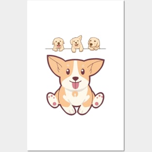 Corgi puppy Posters and Art